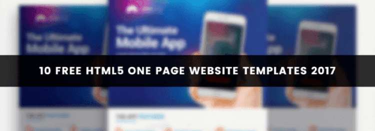 10 Free HTML5 One Page Website Templates 2017