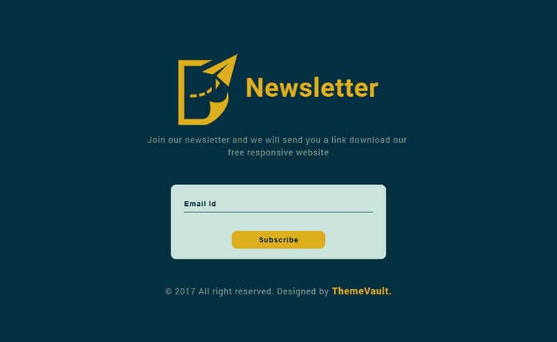 Free Modern Distinctive Subscribe Form Template
