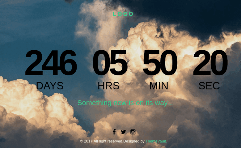 Free Weather Countdown Page Responsive Widget Template