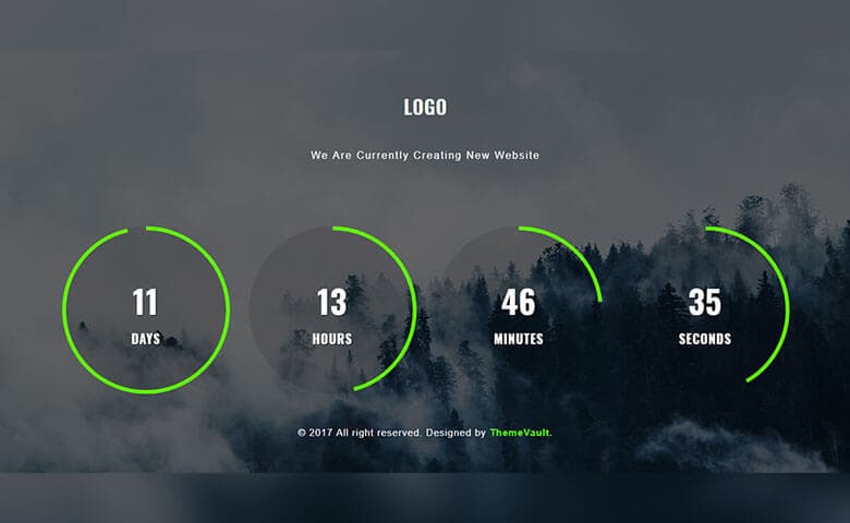 Responsive Forestry Counter Widget Template