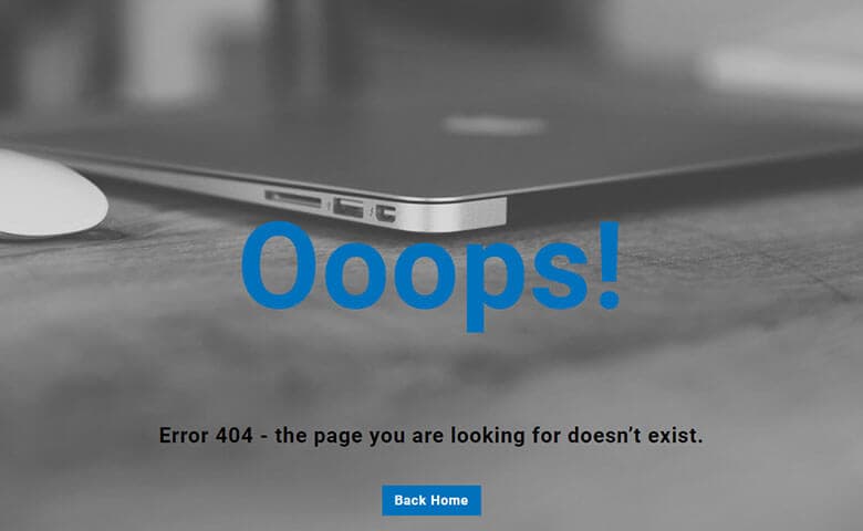 Free Professional 404 Page Template