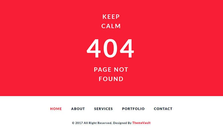 Elegant Error 404 Page Widget Template