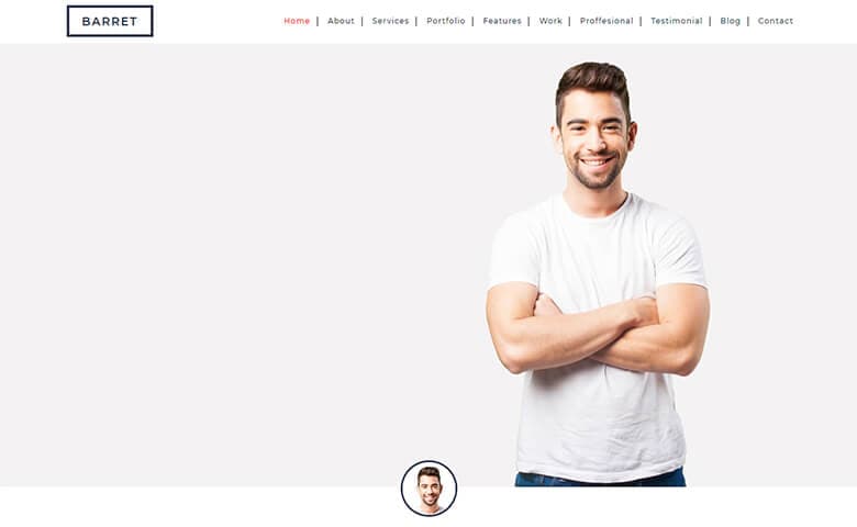 Barret  Portfolio Website Templates For Web Developer