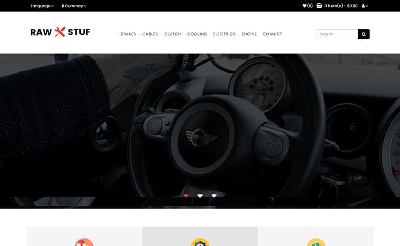Rawstuf  Best HTML5 Auto Parts Website Template 