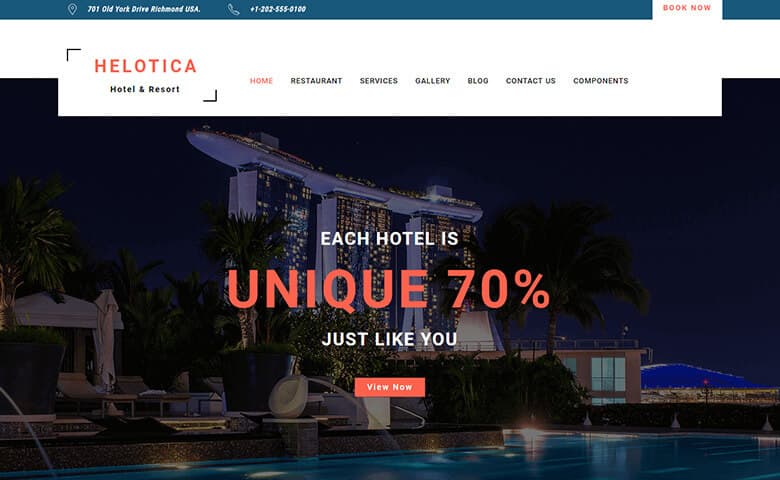 Helotica  Online Travel Agency Website Template HTML5 Free