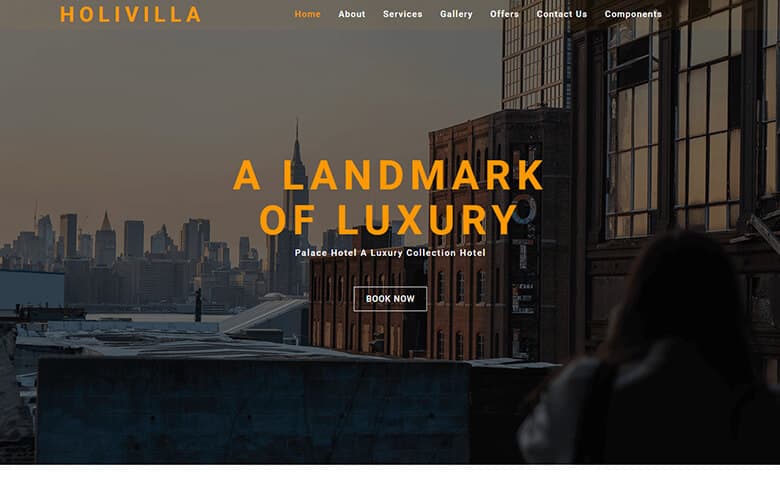 HoliVilla  Free Responsive Hotel Website Template Html5