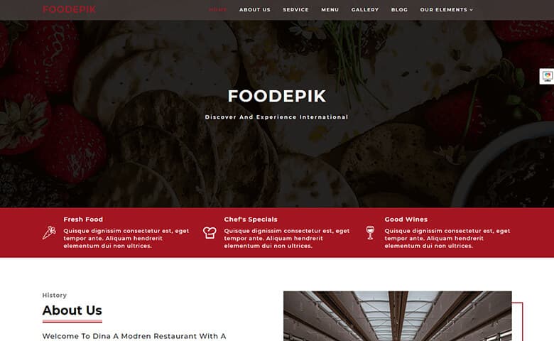 FoodEpik  Free Online Food Ordering Template HTML5