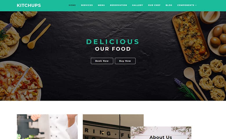 Kitchups   Responsive Free Restaurant Website Templates HTML5