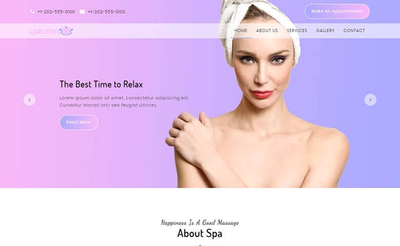Spacelon - Responsive HTML5 Beauty Salon Website Templates