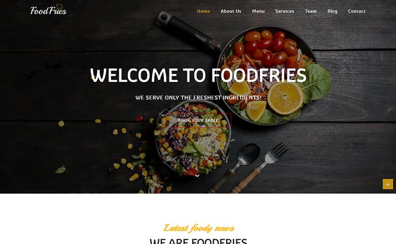Foodfries  Best Restaurant Website Templates Free Download
