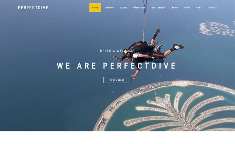 Perfectdive  Responsive Adventure Website Templates HTML5