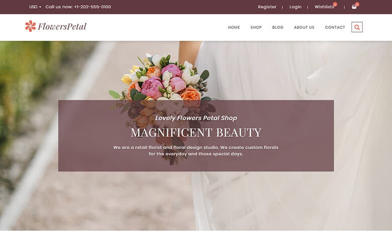 FlowersPetal  Responsive eCommerce Florist Website Template