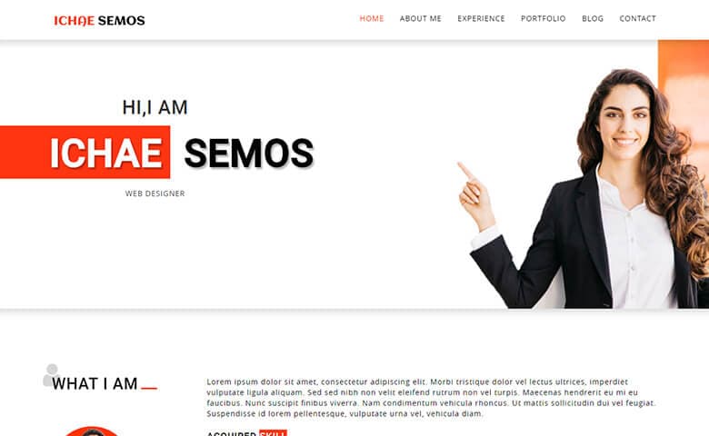 Ichae Semos  Responsive HTML5 Web Design Portfolio Template