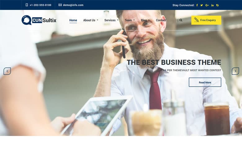 Cunsultix  Responsive Consulting Services Website Template