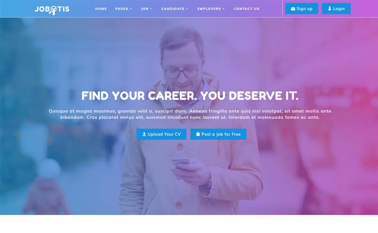 Jobotis  Online Job Portal HTML5 Website Template
