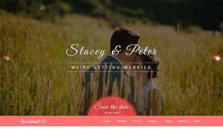 Weddcall - Responsive Wedding RSVP Website Template HTML5