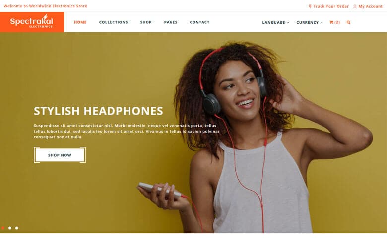 Spectrakal  Bootstrap Online Store Template
