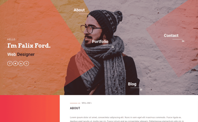 Falix-Ford  Mobile Web Developer Portfolio Website Template
