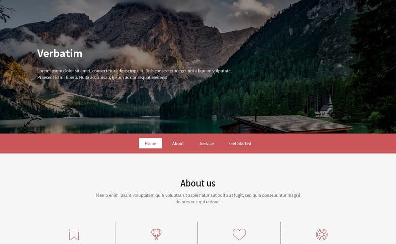 Verbatim - Multipurpose One Page website template