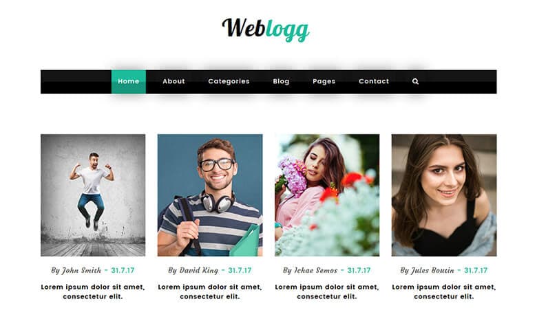 Weblogg- Responsive HTML Blogging Website Template