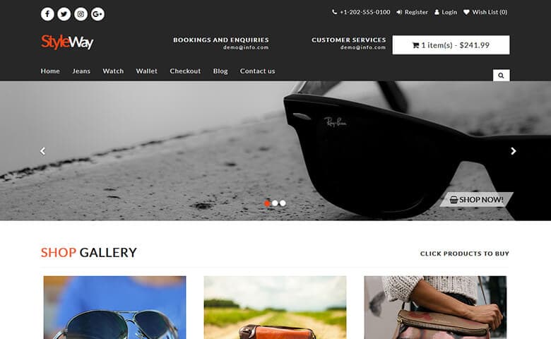 Styleway  Free HTML5 Fashion Ecommerce Website Templates