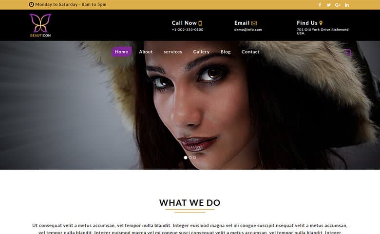 Beauticon  Free HTML5 Fashion Portfolio Website Template