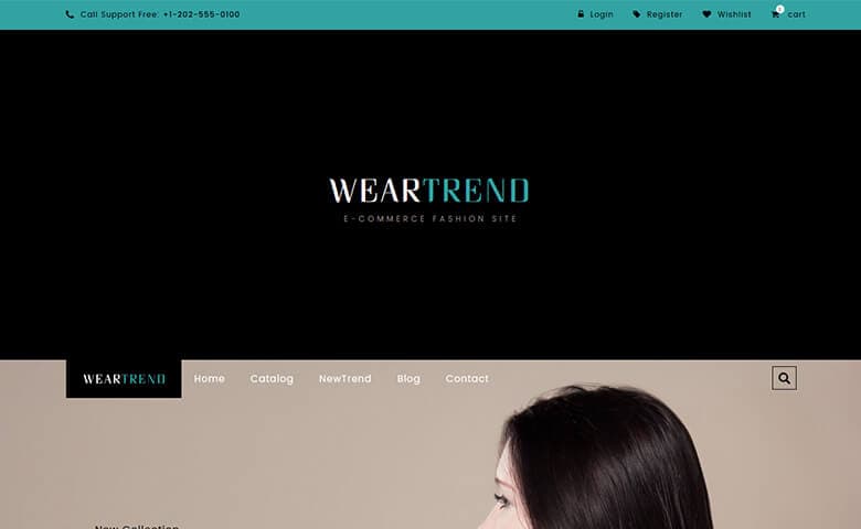 Weartrend  HTML5 Fashion Design Ecommerce Website Template