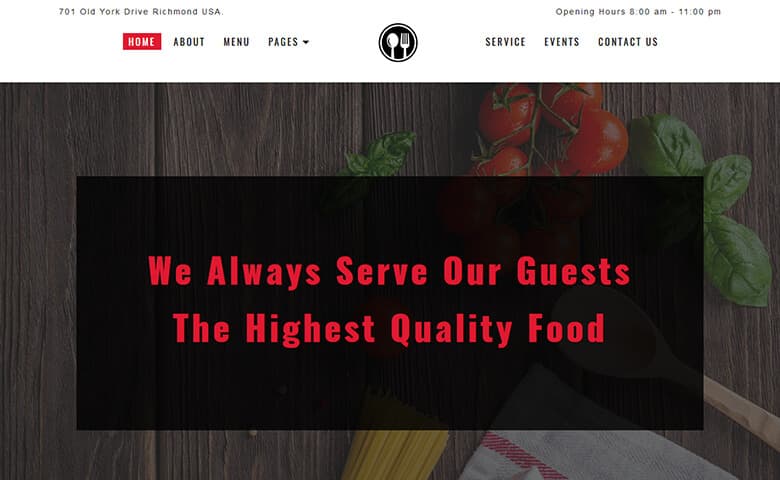 Foodeque  Free Responsive HTML5 Restaurant Website Templates