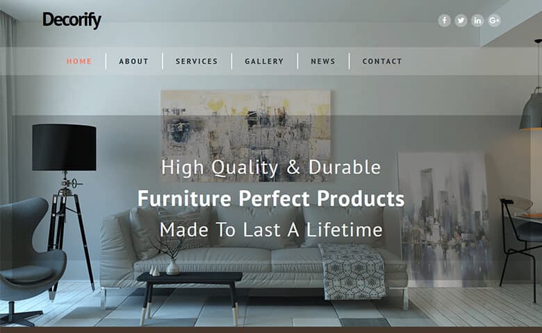 Decorify - HTML5 Furniture Store Website Template