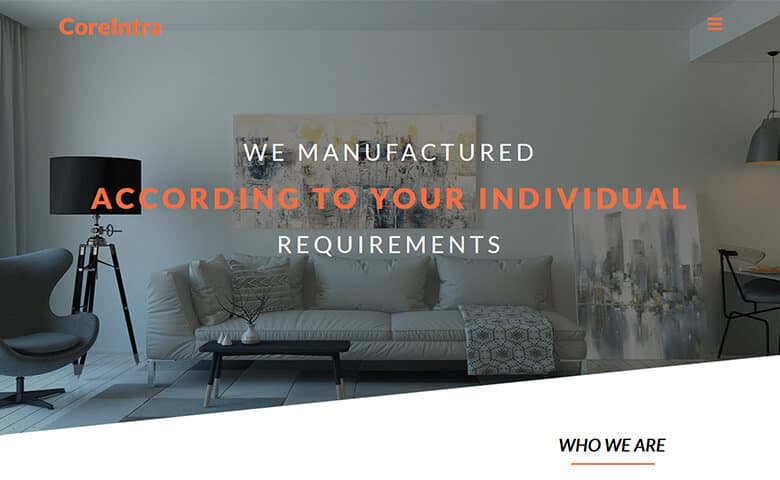 Coreintra  Responsive Template For Interior Furniture Business