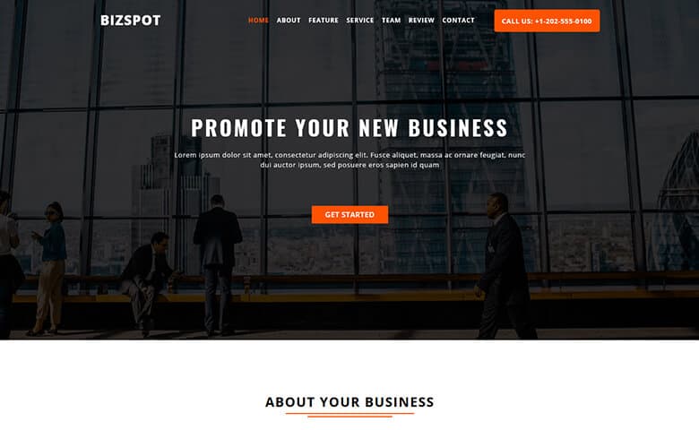 BizSpot- One Page Responsive HTML5 Website Template