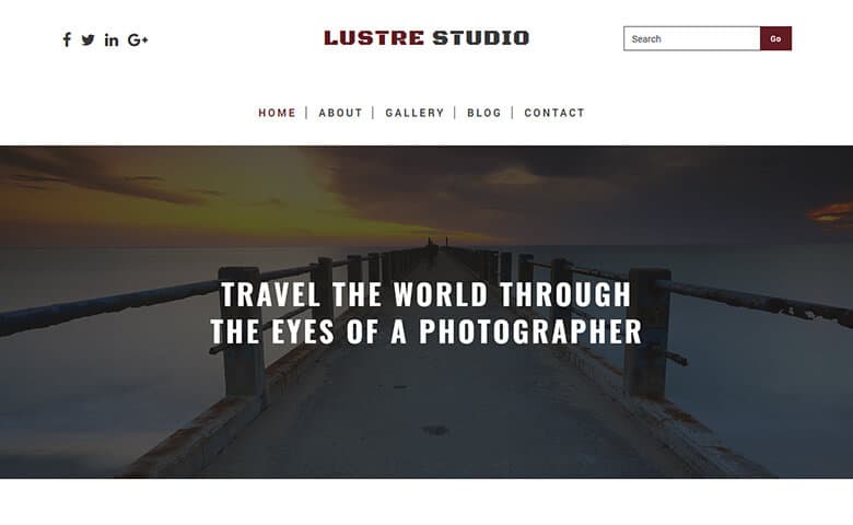 Luster Studio- Free HTML Photography Website Design Template