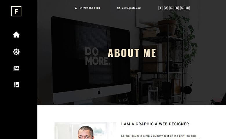 Francisco-Warne  Free Responsive Portfolio Website Template