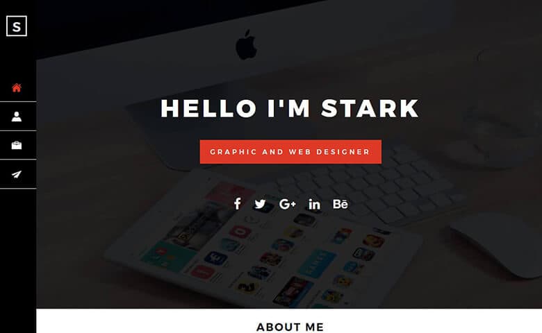 Stark-Semos  creative graphic design portfolio website template
