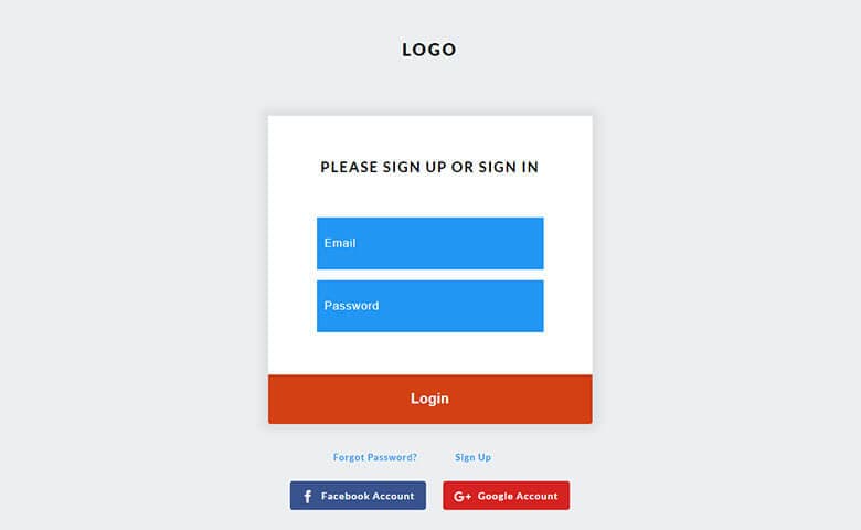 Creative Business Login Form