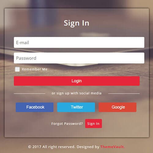 Colorful Login Form