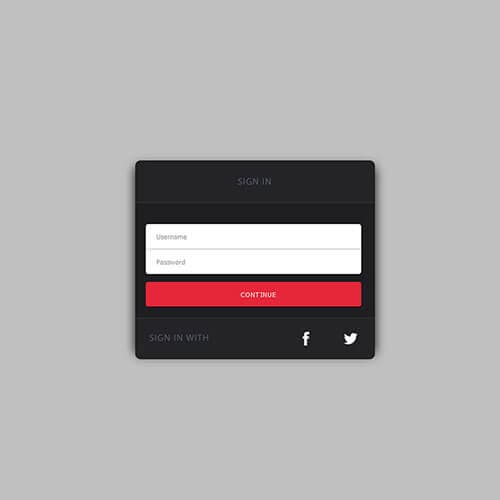 Simple Sign In Form