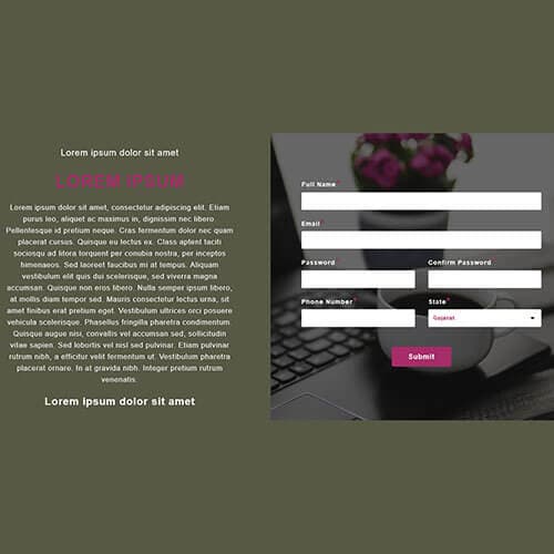 Unique Signup Form
