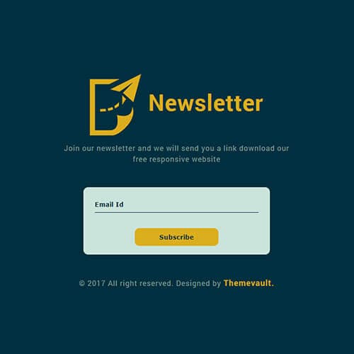 Modern Distinctive Subscribe Form
