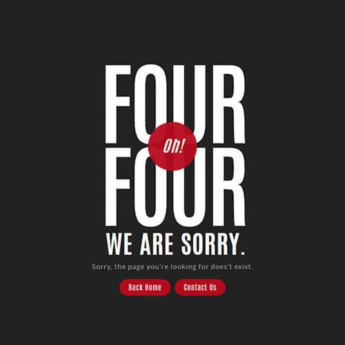 Red Highlighted 404