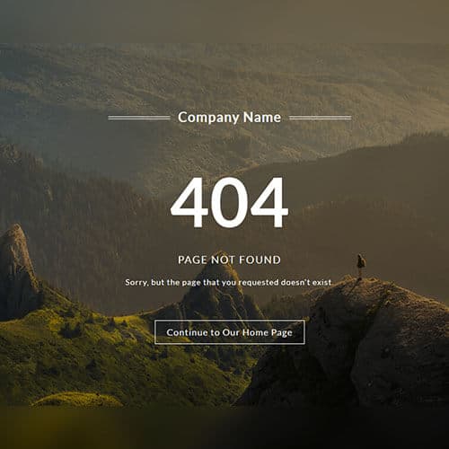 Cool 404 Error Page