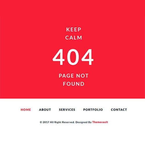 Elegant Error 404 Page