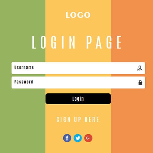 Awesome Colourful Login