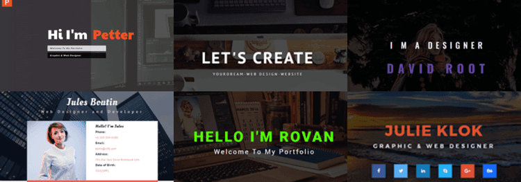 Take a Look : Outstanding Portfolio Design Template 2017