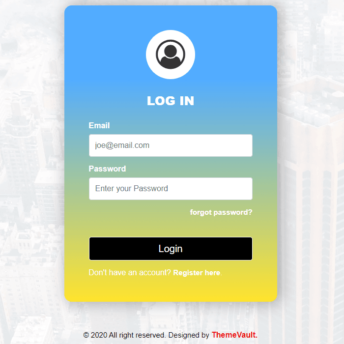 Portal Login Form 4