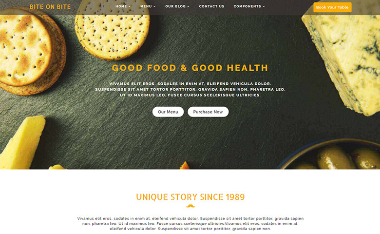 Bite on Bite Website Template