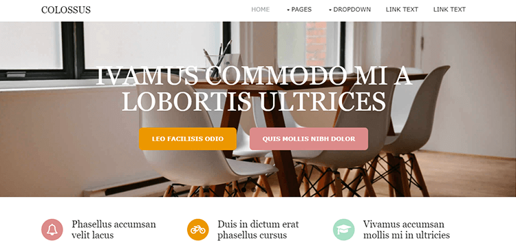 Free HTML5 Website Template Colossus