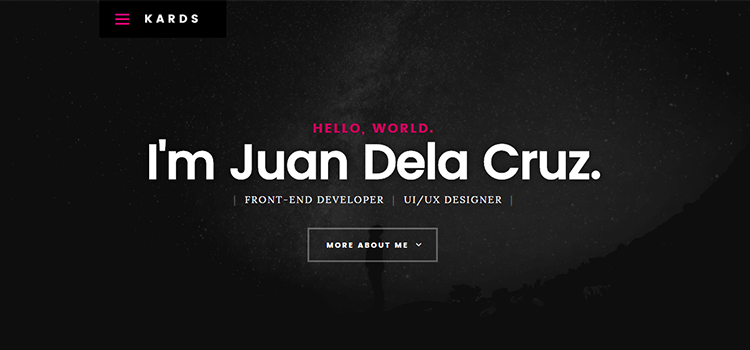 Kards Free HTML5 Website Template
