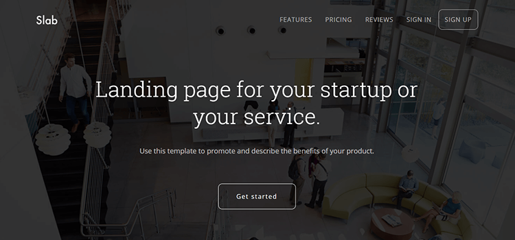 Free HTML5 Website Template Slab