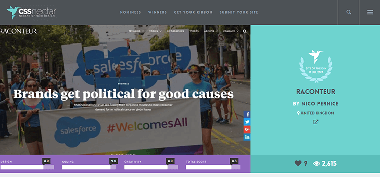 Design Inspiration CSS Nectar